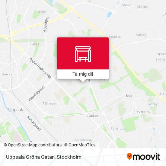 Uppsala Gröna Gatan karta
