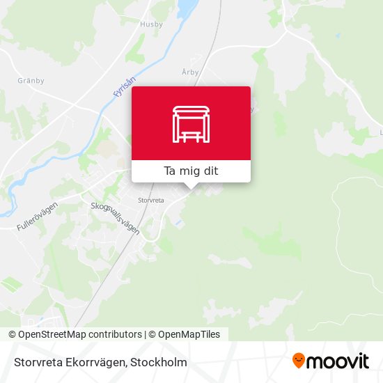 Storvreta Ekorrvägen karta