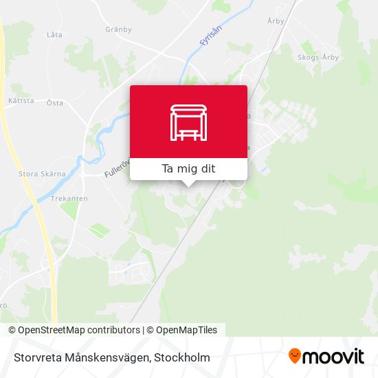 Storvreta Månskensvägen karta