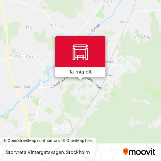 Storvreta Vintergatsvägen karta