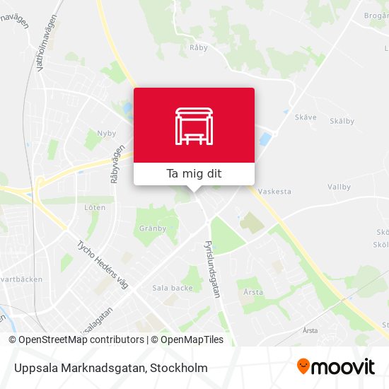 Uppsala Marknadsgatan karta