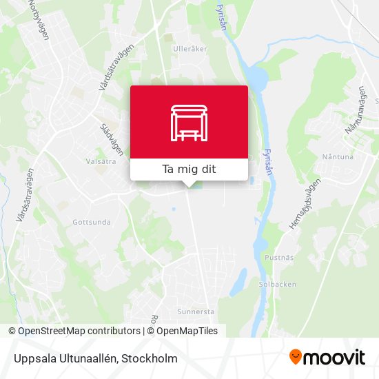 Uppsala Ultunaallén karta