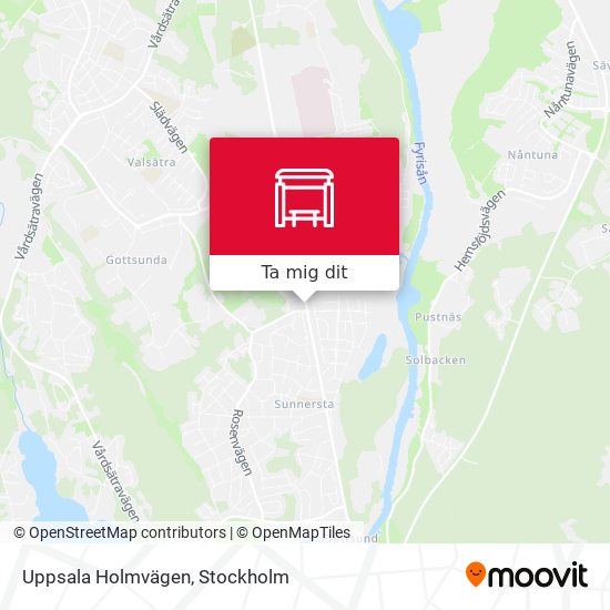 Uppsala Holmvägen karta