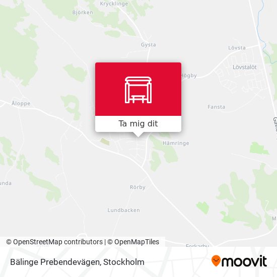 Bälinge Prebendevägen karta