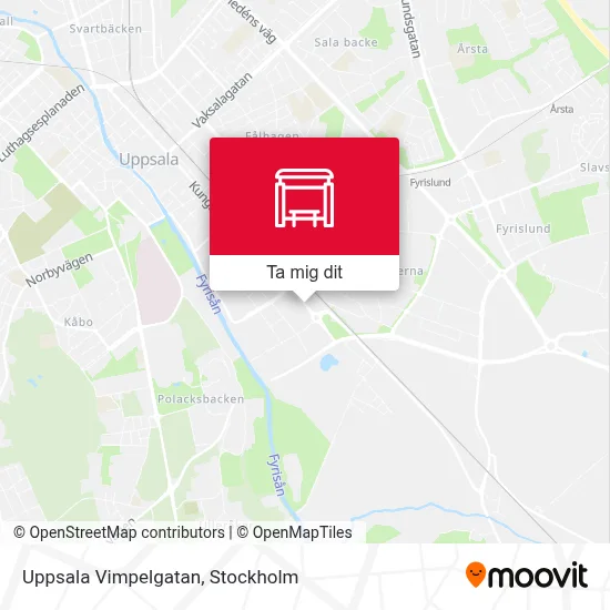 Uppsala Vimpelgatan karta