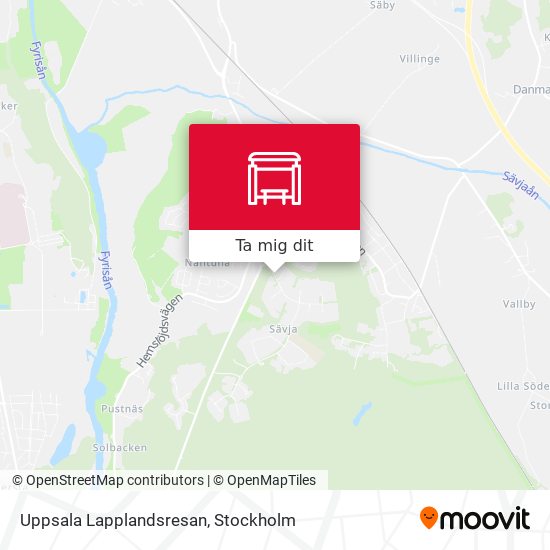 Uppsala Lapplandsresan karta