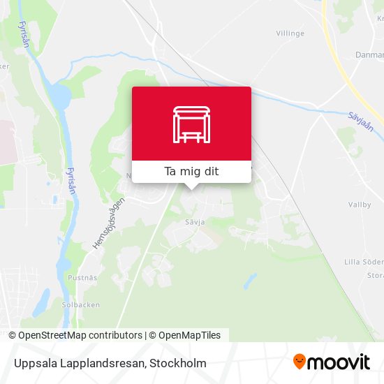 Uppsala Lapplandsresan karta