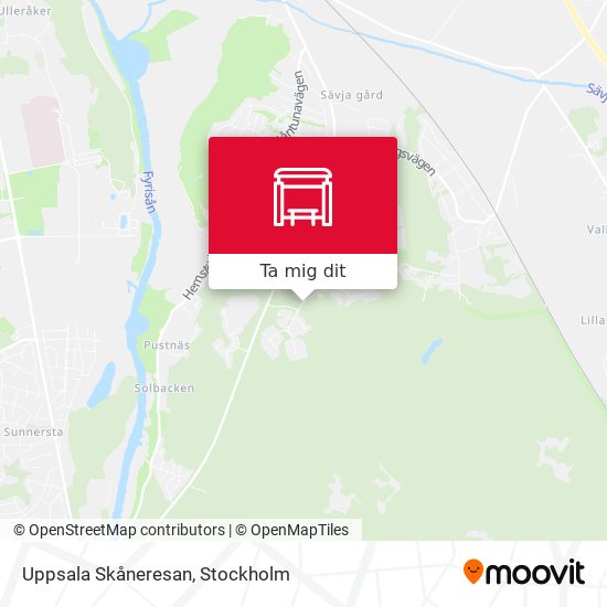 Uppsala Skåneresan karta