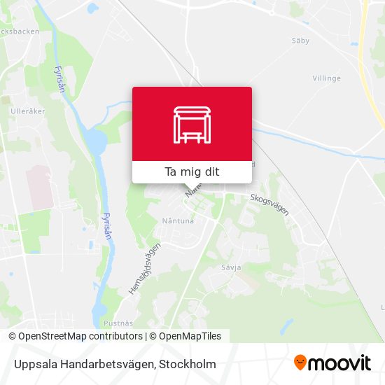 Uppsala Handarbetsvägen karta