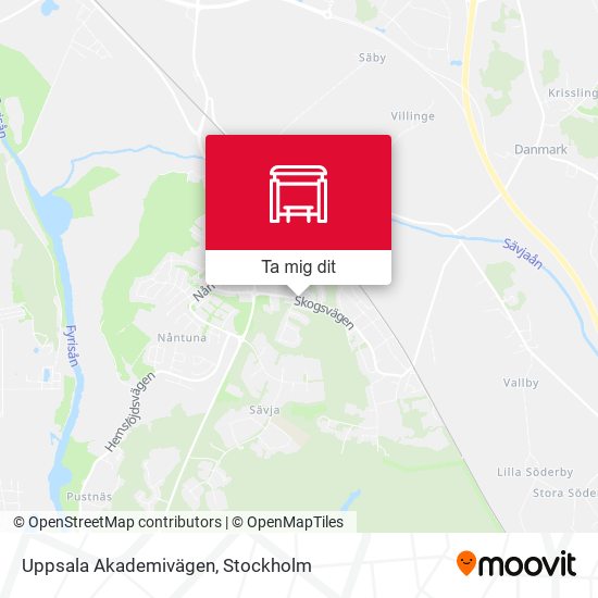 Uppsala Akademivägen karta