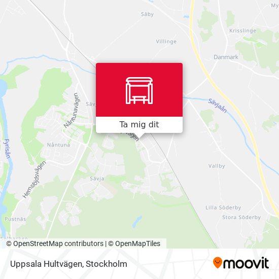 Uppsala Hultvägen karta