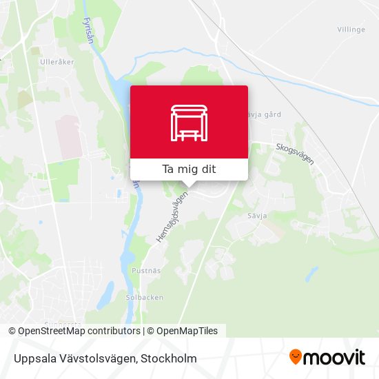 Uppsala Vävstolsvägen karta