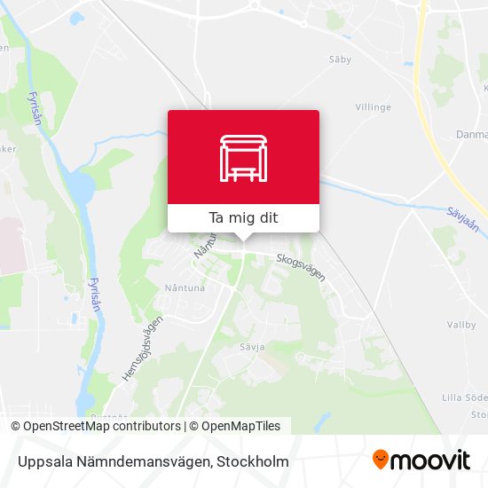 Uppsala Nämndemansvägen karta