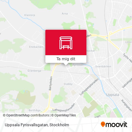 Uppsala Fyrisvallsgatan karta