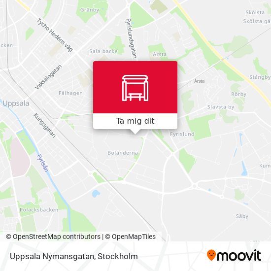 Uppsala Nymansgatan karta