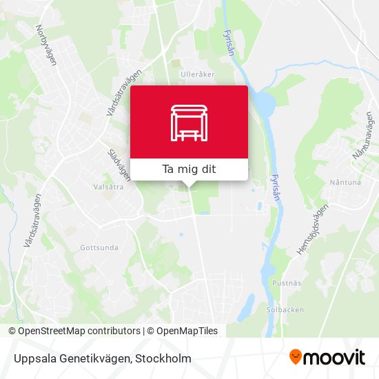 Uppsala Genetikvägen karta