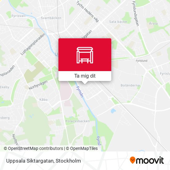 Uppsala Siktargatan karta