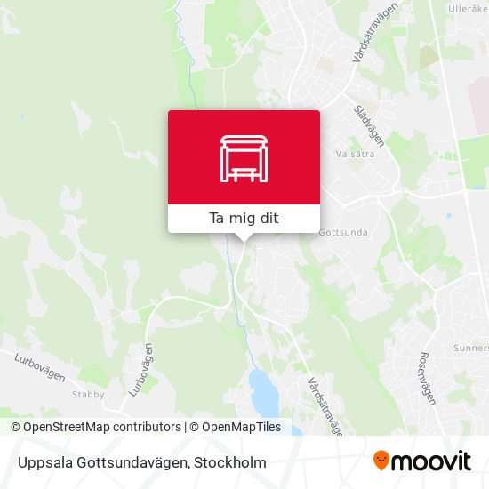 Uppsala Gottsundavägen karta
