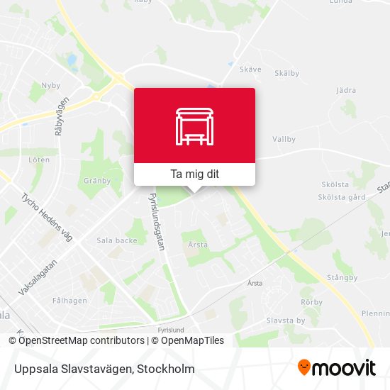 Uppsala Slavstavägen karta