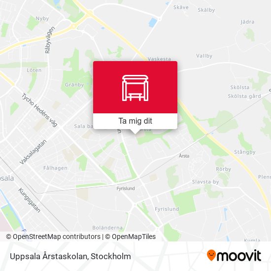 Uppsala Årstaskolan karta