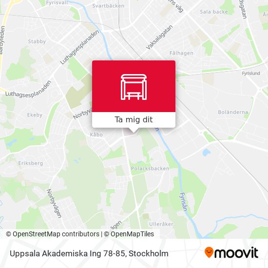 Uppsala Akademiska Ing 78-85 karta