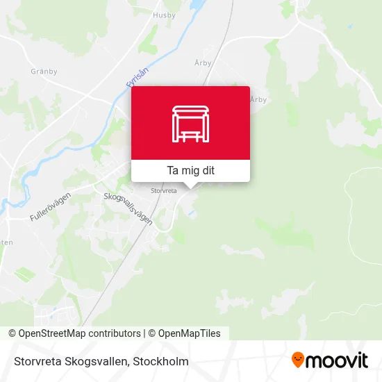 Storvreta Skogsvallen karta
