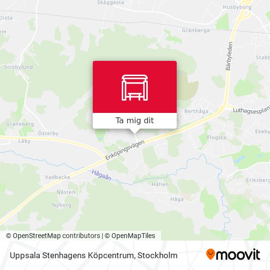 Uppsala Stenhagens Köpcentrum karta