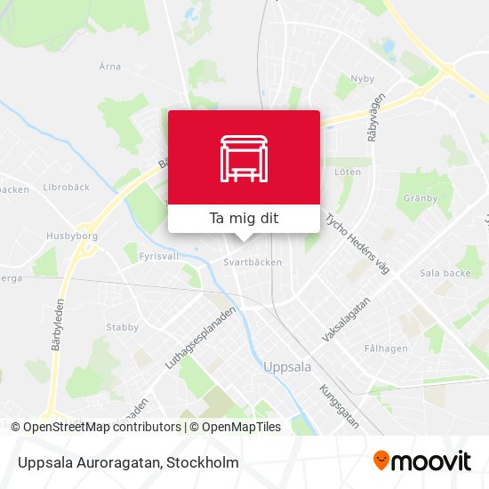 Uppsala Auroragatan karta