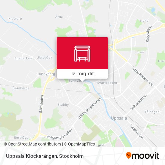 Uppsala Klockarängen karta