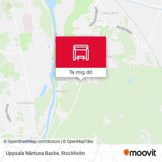 Uppsala Nåntuna Backe karta