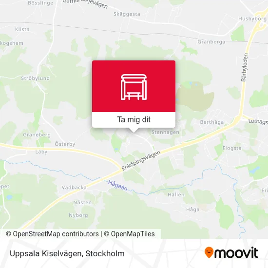 Uppsala Kiselvägen karta