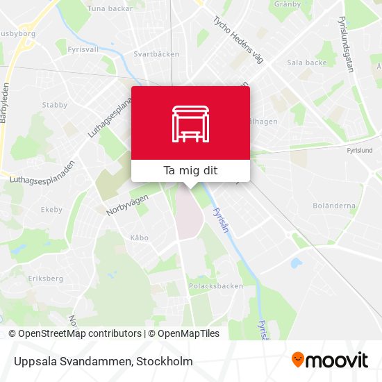 Uppsala Svandammen karta