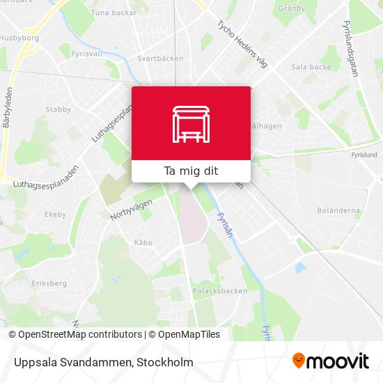 Uppsala Svandammen karta