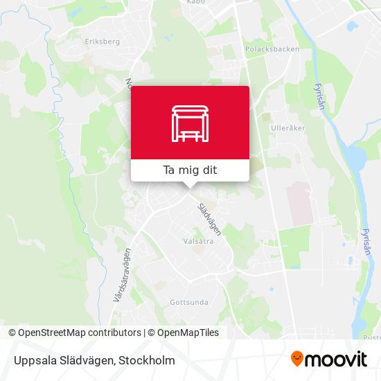 Uppsala Slädvägen karta