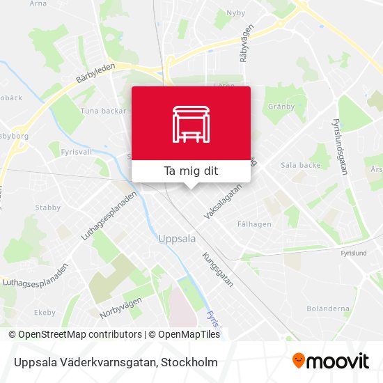 Uppsala Väderkvarnsgatan karta