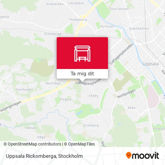 Uppsala Rickomberga karta