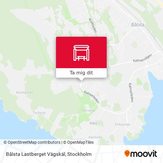Bålsta Lastberget Vägskäl karta