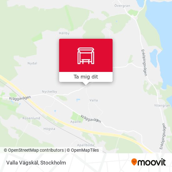 Valla Vägskäl karta