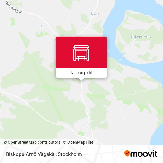 Biskops-Arnö Vägskäl karta