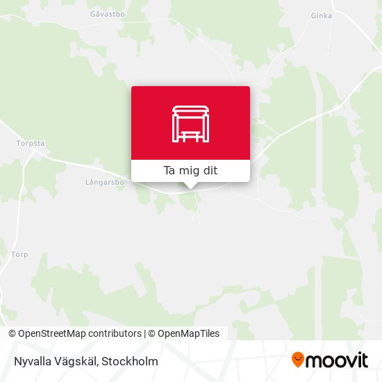 Nyvalla Vägskäl karta