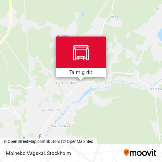 Molnebo Vägskäl karta
