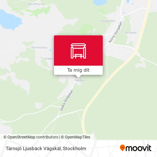 Tärnsjö Ljusbäck Vägskäl karta