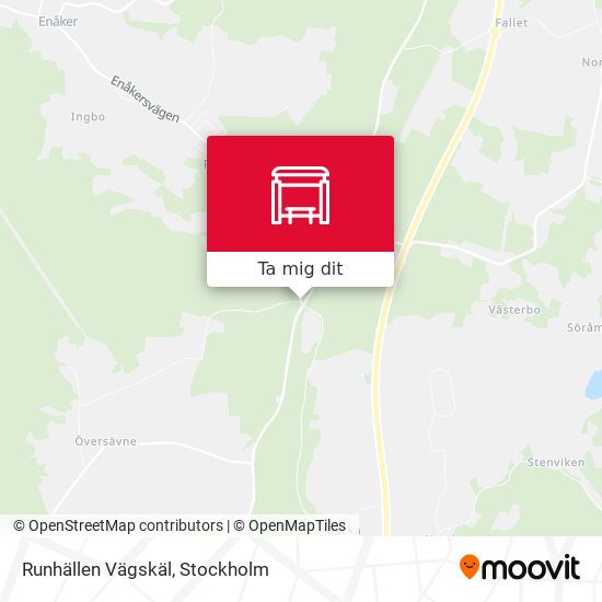 Runhällen Vägskäl karta