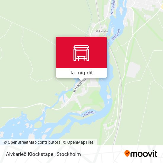 Älvkarleö Klockstapel karta