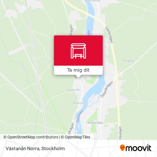 Västanån Norra karta