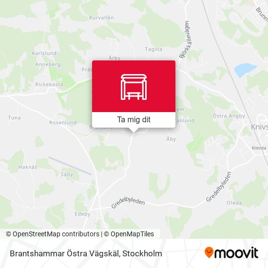 Brantshammar Östra Vägskäl karta