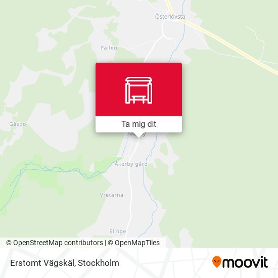 Erstomt Vägskäl karta