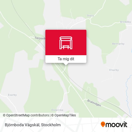 Björnboda Vägskäl karta