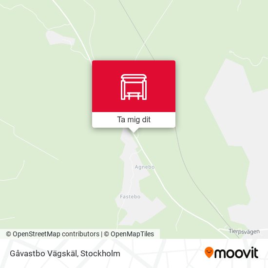 Gåvastbo Vägskäl karta