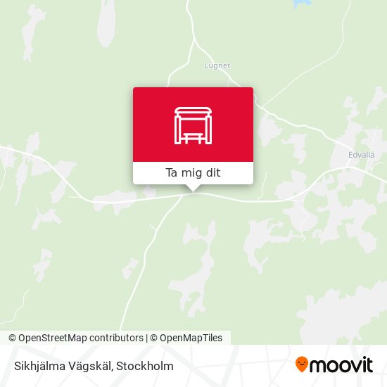 Sikhjälma Vägskäl karta